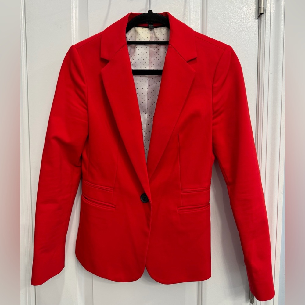 Express: Women's Red Blazer / Suit Jacket
